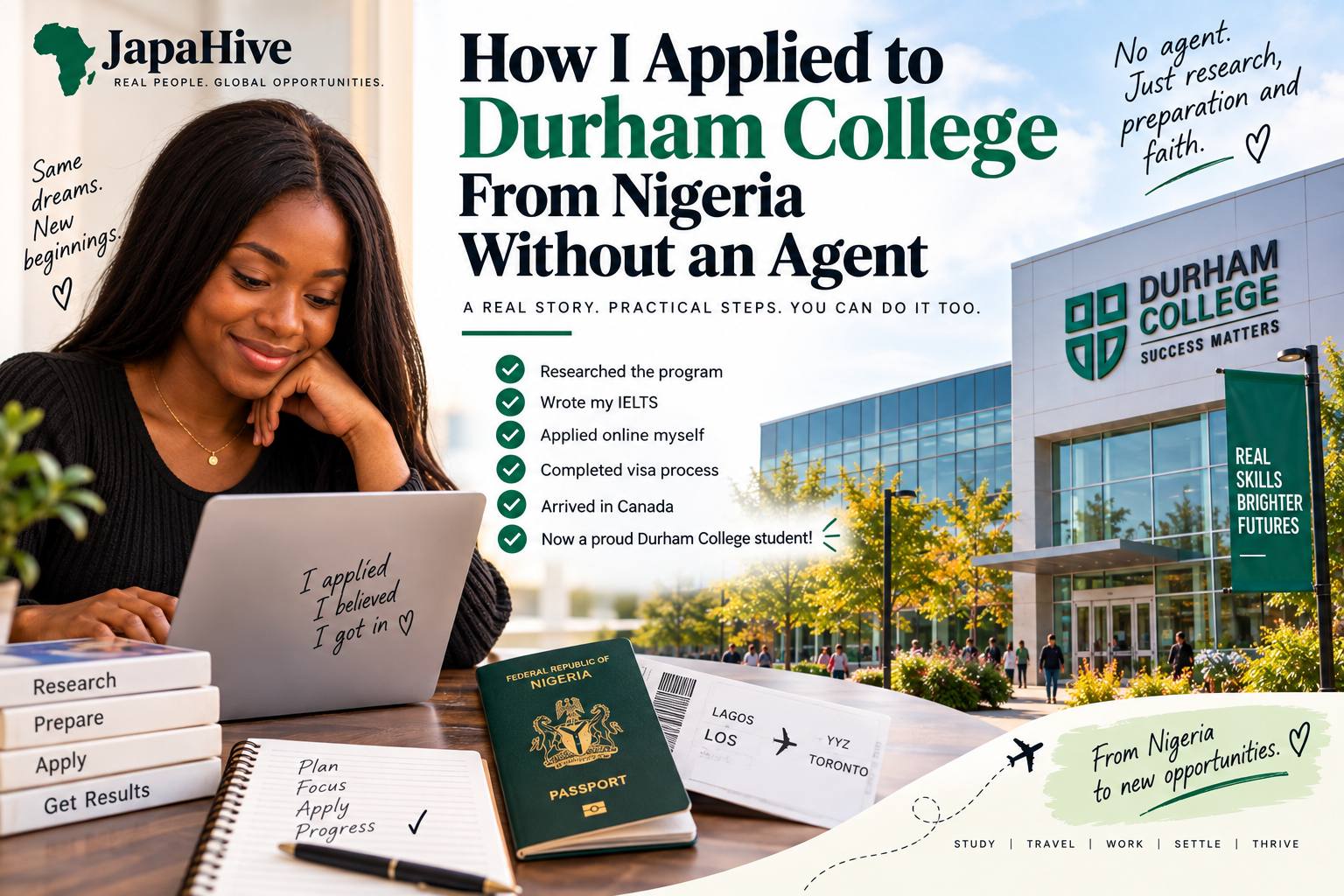How I Applied to Durham College From Nigeria Without an Education Agent
